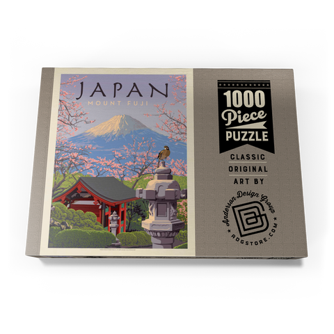 Japan: Mount Fuji, Vintage Poster 1000 Puzzle Schachtel Ansicht3