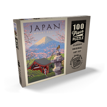 Japan: Mount Fuji, Vintage Poster 100 Puzzle Schachtel Ansicht2