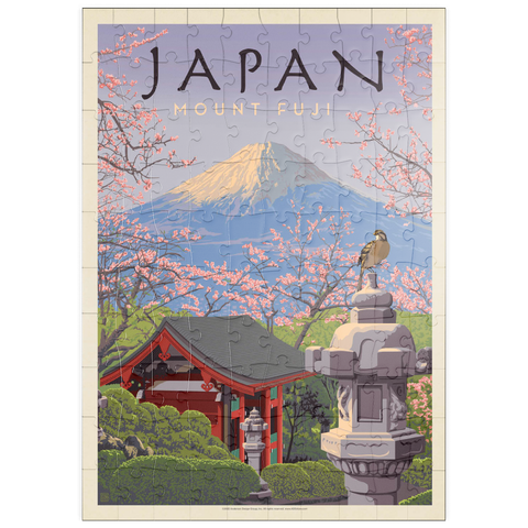 puzzleplate Japan: Mount Fuji, Vintage Poster 100 Puzzle