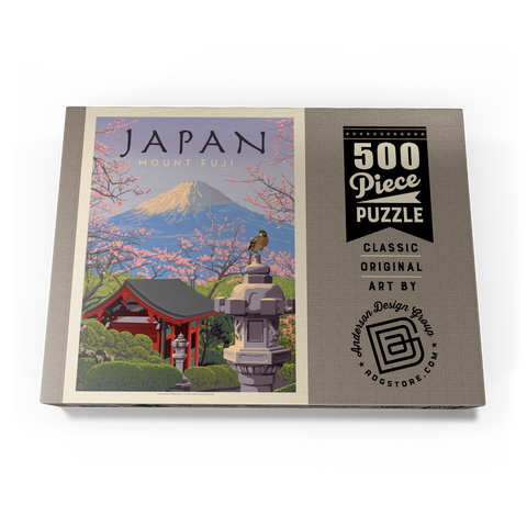 Japan: Mount Fuji, Vintage Poster 500 Puzzle Schachtel Ansicht3