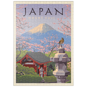 puzzleplate Japan: Mount Fuji, Vintage Poster 500 Puzzle