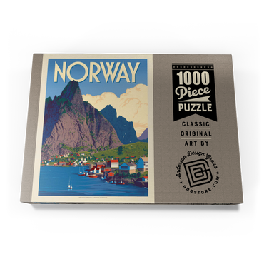 Norway: The Land of Fjords, Vintage Poster 1000 Puzzle Schachtel Ansicht3