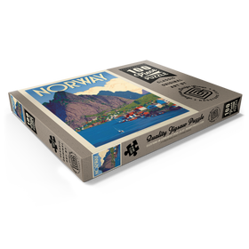 Alternative Darstellung des Puzzle-Motivs Norwegen: Das Land der Fjorde, Vintage Poster – Puzzleteile: 100