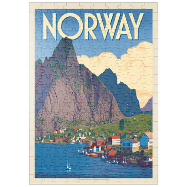 puzzleplate Norway: The Land of Fjords, Vintage Poster 200 Puzzle