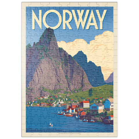 puzzleplate Norway: The Land of Fjords, Vintage Poster 200 Puzzle