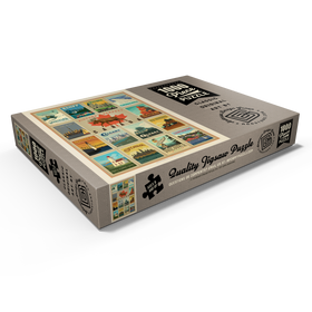 Darstellung des Puzzle Motivs Kanada Reisen, Collage, Vintage Poster - Puzzleteile: 1000