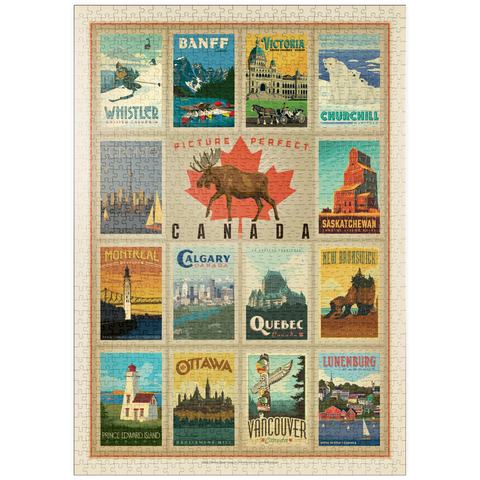 puzzleplate Canada Travel, Collage, Vintage Poster 1000 Puzzle