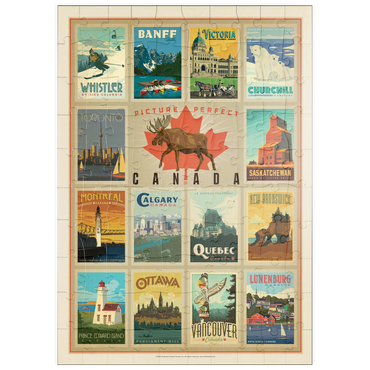 puzzleplate Canada Travel, Collage, Vintage Poster 100 Puzzle