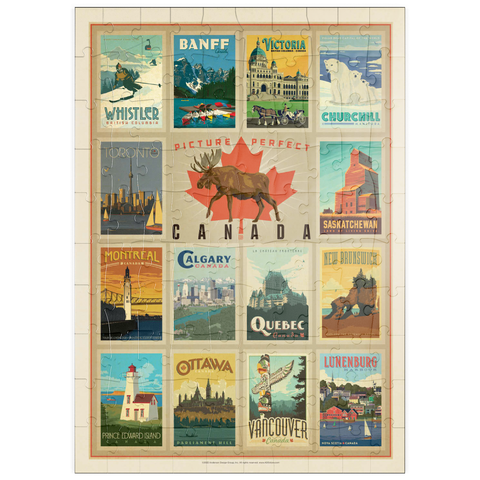 puzzleplate Canada Travel, Collage, Vintage Poster 100 Puzzle