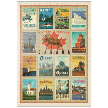 puzzleplate Canada Travel, Collage, Vintage Poster 500 Puzzle