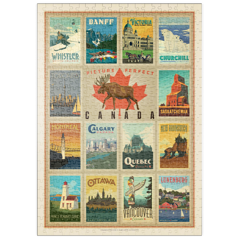 puzzleplate Canada Travel, Collage, Vintage Poster 500 Puzzle