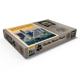 Darstellung des Puzzle Motivs Mexiko: Mexiko-Stadt, Vintage Poster - Puzzleteile: 1000