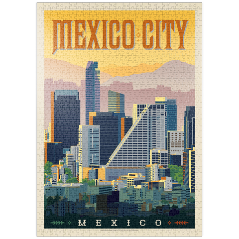 puzzleplate Mexico: Mexico City, Vintage Poster 1000 Puzzle