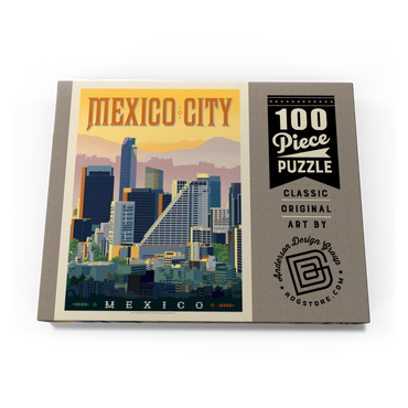 Mexico: Mexico City, Vintage Poster 100 Puzzle Schachtel Ansicht3