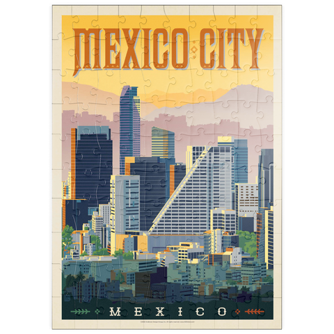 puzzleplate Mexico: Mexico City, Vintage Poster 100 Puzzle