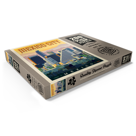 Darstellung des Puzzle Motivs Mexiko: Mexiko-Stadt, Vintage Poster - Puzzleteile: 200