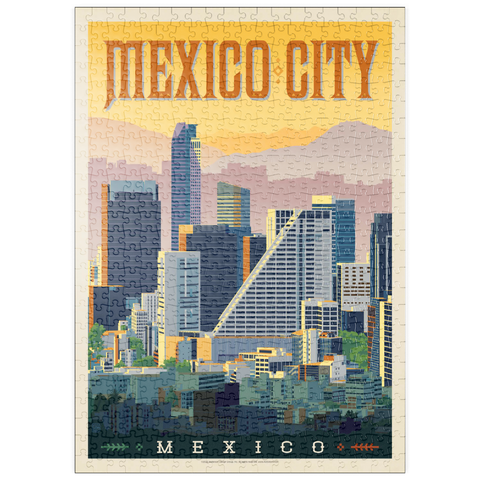 puzzleplate Mexico: Mexico City, Vintage Poster 500 Puzzle
