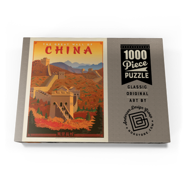 China: Great Wall, Vintage Poster 1000 Puzzle Schachtel Ansicht3