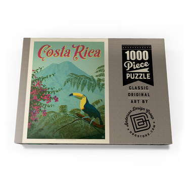 Costa Rica: Toucan in the jungle, Vintage Poster 1000 Puzzle Schachtel Ansicht3