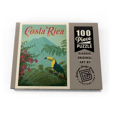 Costa Rica: Toucan in the jungle, Vintage Poster 100 Puzzle Schachtel Ansicht3