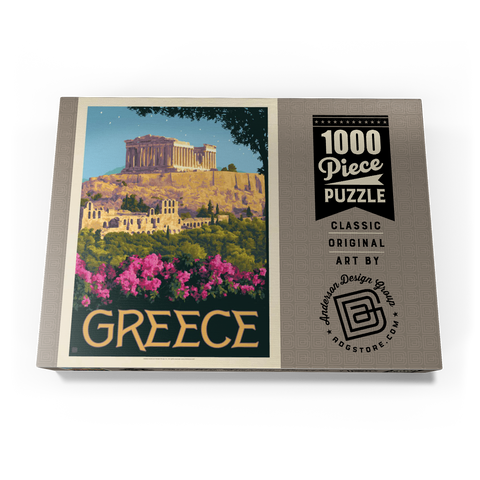 Greece: The Parthenon, Vintage Poster 1000 Puzzle Schachtel Ansicht3
