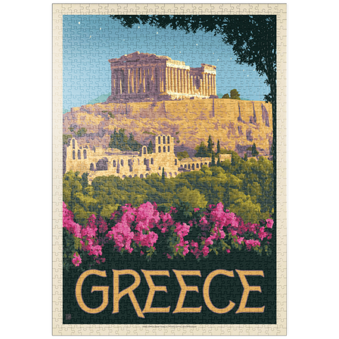 puzzleplate Greece: The Parthenon, Vintage Poster 1000 Puzzle
