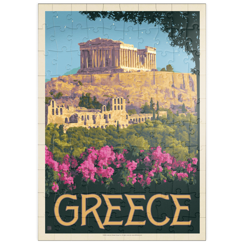 puzzleplate Greece: The Parthenon, Vintage Poster 100 Puzzle