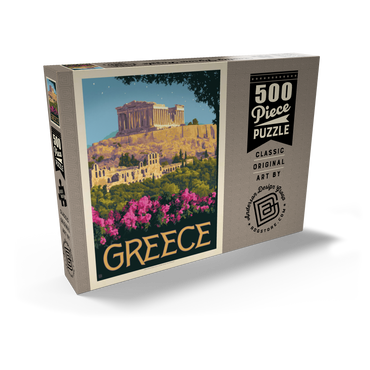 Greece: The Parthenon, Vintage Poster 500 Puzzle Schachtel Ansicht2