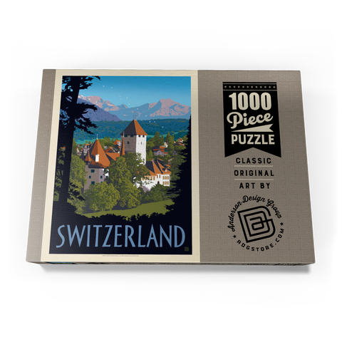 Switzerland, Vintage Travel Poster 1000 Puzzle Schachtel Ansicht3