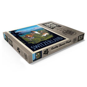 Darstellung des Puzzle Motivs Schweiz, Vintage Travel Poster - Puzzleteile: 100