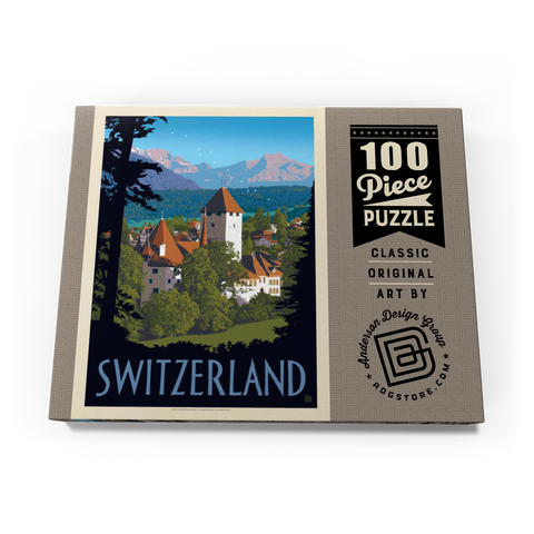 Switzerland, Vintage Travel Poster 100 Puzzle Schachtel Ansicht3