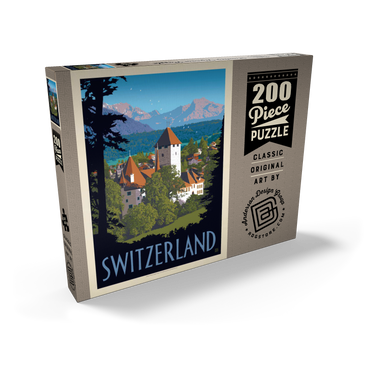 Switzerland, Vintage Travel Poster 200 Puzzle Schachtel Ansicht2