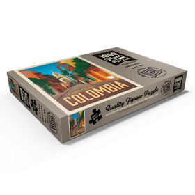 Alternative Darstellung des Puzzle-Motivs Kolumbien: Cartagena, Vintage Poster – Puzzleteile: 1000