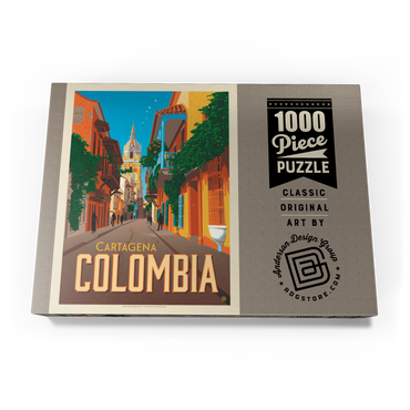 Colombia: Cartagena, Vintage Poster 1000 Puzzle Schachtel Ansicht3