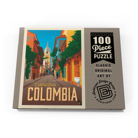Colombia: Cartagena, Vintage Poster 100 Puzzle Schachtel Ansicht3