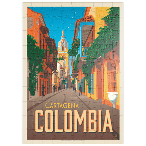 puzzleplate Colombia: Cartagena, Vintage Poster 100 Puzzle
