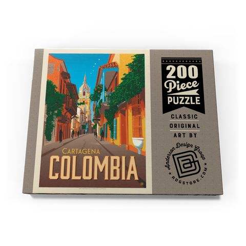 Colombia: Cartagena, Vintage Poster 200 Puzzle Schachtel Ansicht3