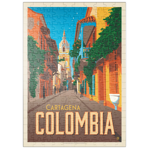 puzzleplate Colombia: Cartagena, Vintage Poster 200 Puzzle