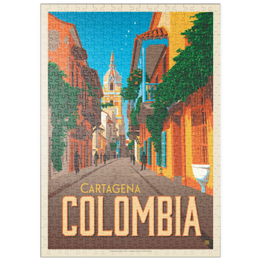 puzzleplate Colombia: Cartagena, Vintage Poster 500 Puzzle