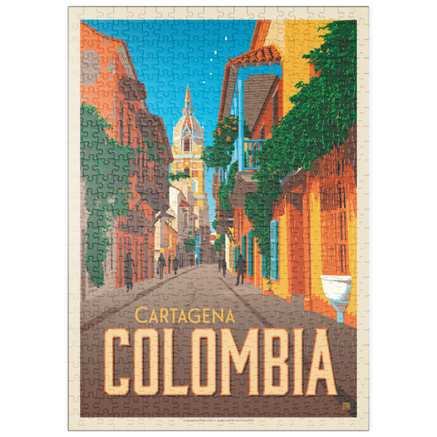 puzzleplate Colombia: Cartagena, Vintage Poster 500 Puzzle