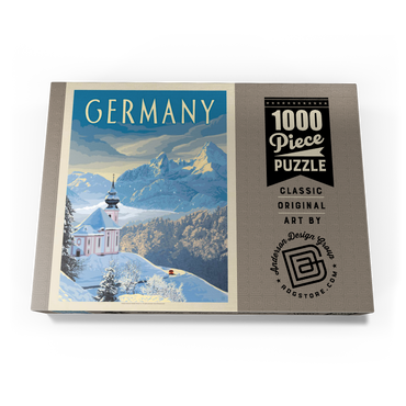 Germany: Bavarian Alps, Vintage Poster 1000 Puzzle Schachtel Ansicht3