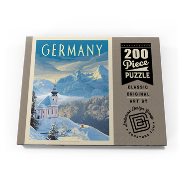 Germany: Bavarian Alps, Vintage Poster 200 Puzzle Schachtel Ansicht3