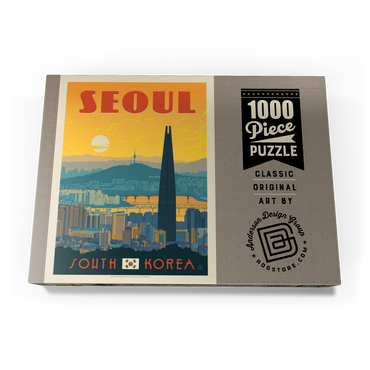 South Korea: Seoul, Vintage Poster 1000 Puzzle Schachtel Ansicht3