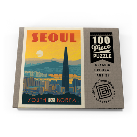 South Korea: Seoul, Vintage Poster 100 Puzzle Schachtel Ansicht3