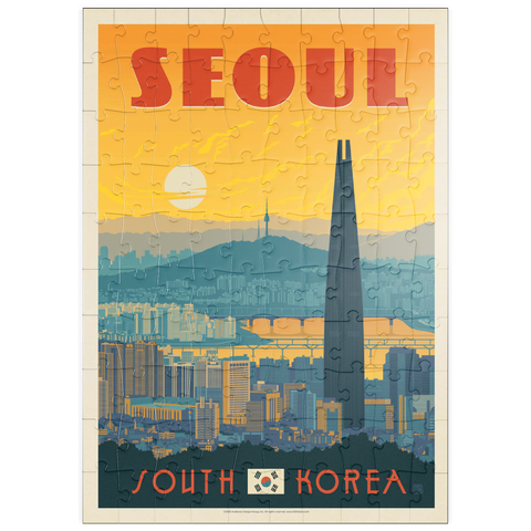 puzzleplate South Korea: Seoul, Vintage Poster 100 Puzzle