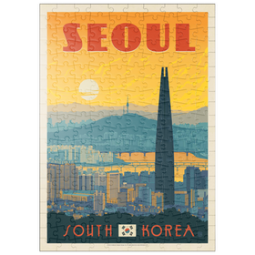 Darstellung des Puzzle-Motivs Südkorea: Seoul, Vintage Poster – Puzzleteile: 200