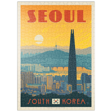 puzzleplate South Korea: Seoul, Vintage Poster 500 Puzzle