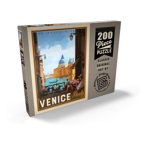 Italy, Venice: La Dolce Vita, Vintage Poster 200 Puzzle Schachtel Ansicht2
