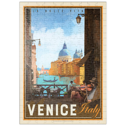 puzzleplate Italy, Venice: La Dolce Vita, Vintage Poster 200 Puzzle