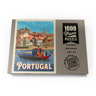 Portugal: Porto District, Vintage Poster 1000 Puzzle Schachtel Ansicht3